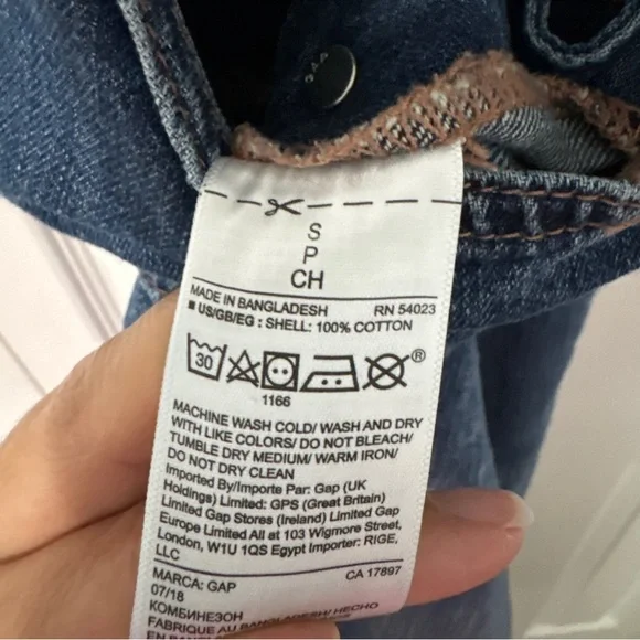 GAP 100% Cotton Denim Overalls - Picture 4 of 5